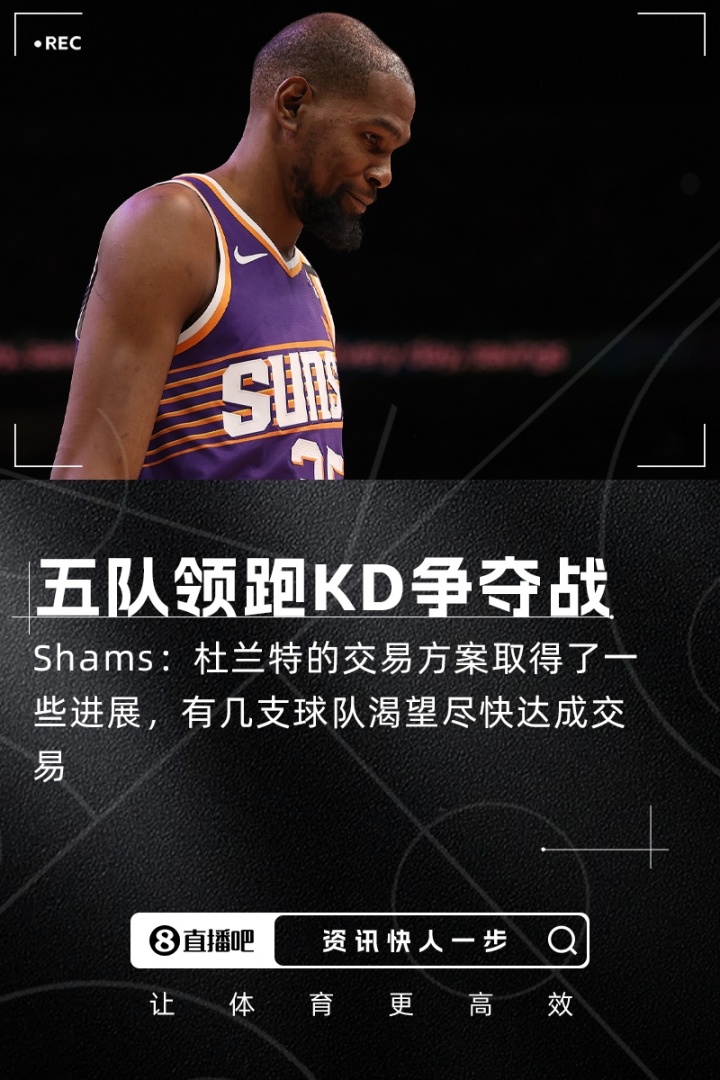 多支球队激烈争夺KD 热火马刺火箭尼克斯森林狼成主要竞争者